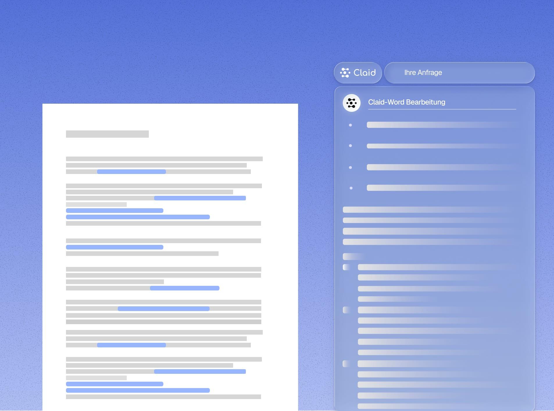 Vorschau des Claid Word Add-ins — KI-Assistent direkt in Microsoft Word